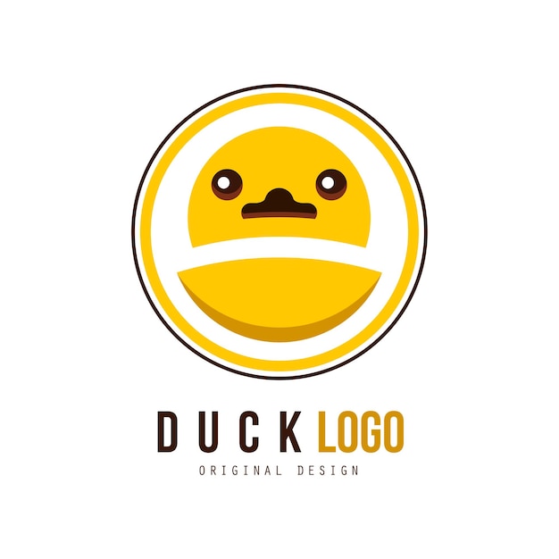 Duck logo creative badge for your own design vector Illustration isolated on a white background