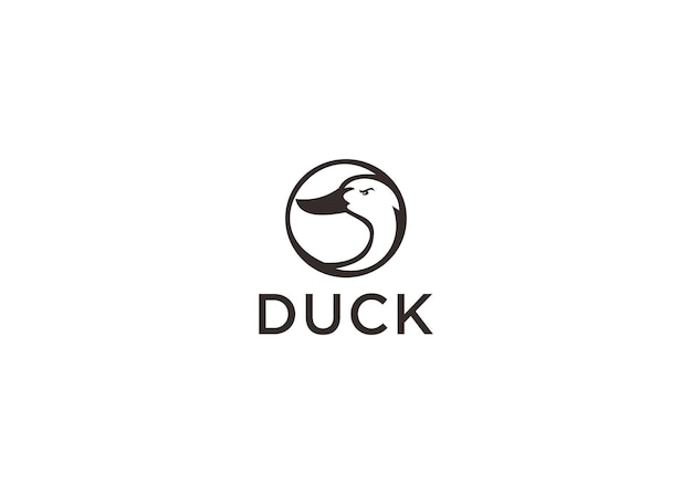 duck logo design vector illustration