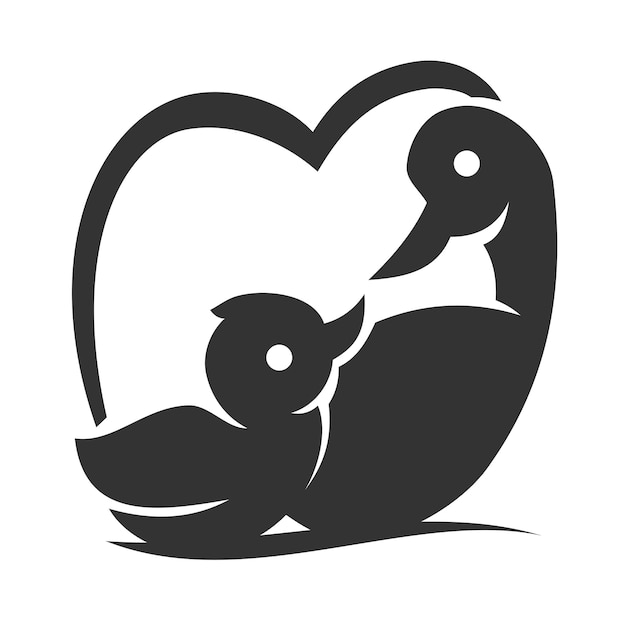 Duck logo vector illustration design template Icon Brand Identity