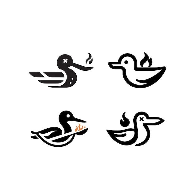 Vector duck logo vector illustration design