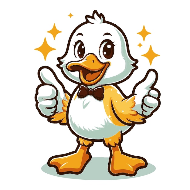 duck mascot isolated on white background