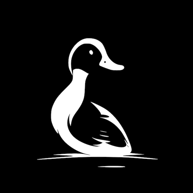 Vector duck minimalist and flat logo vector illustration