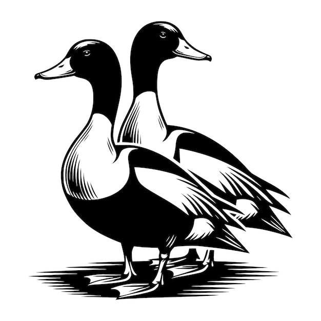 Vector duck silhouette