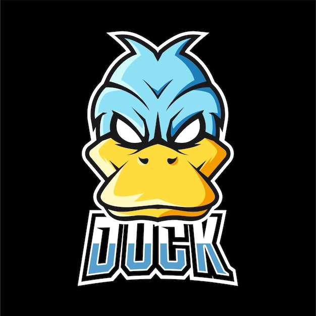 Duck sport and esport gaming mascot logo