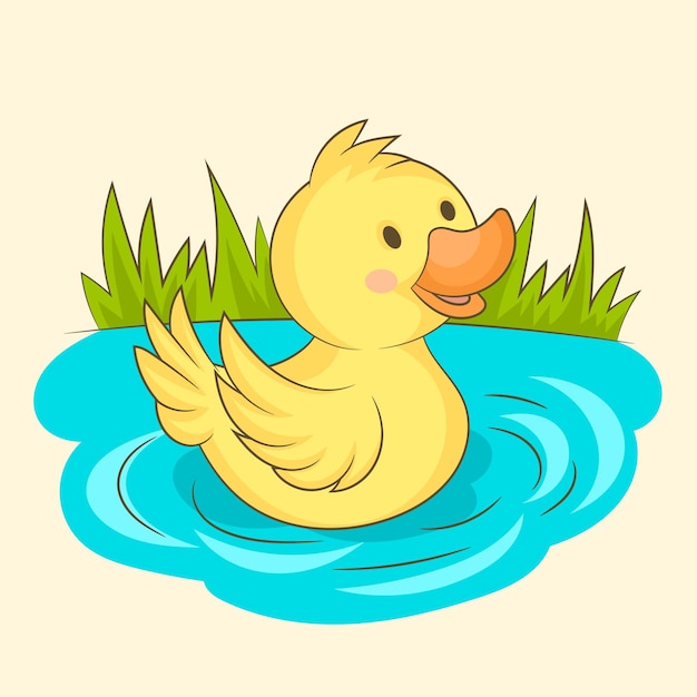 Duck swimming on a pond