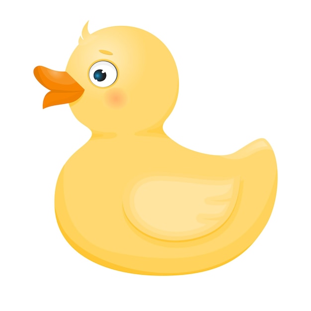 Duck toy for kid.Isolated on white background. Cartoon style. Vector illustration.