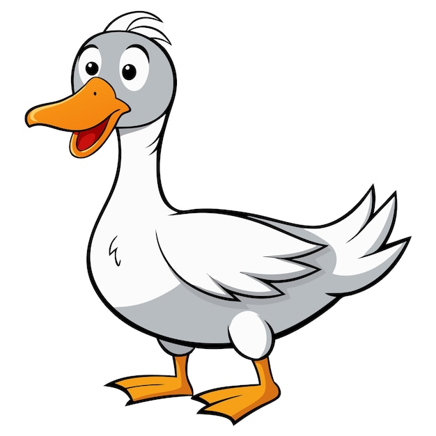 Vector a duck with a duck on its chest and the word duck