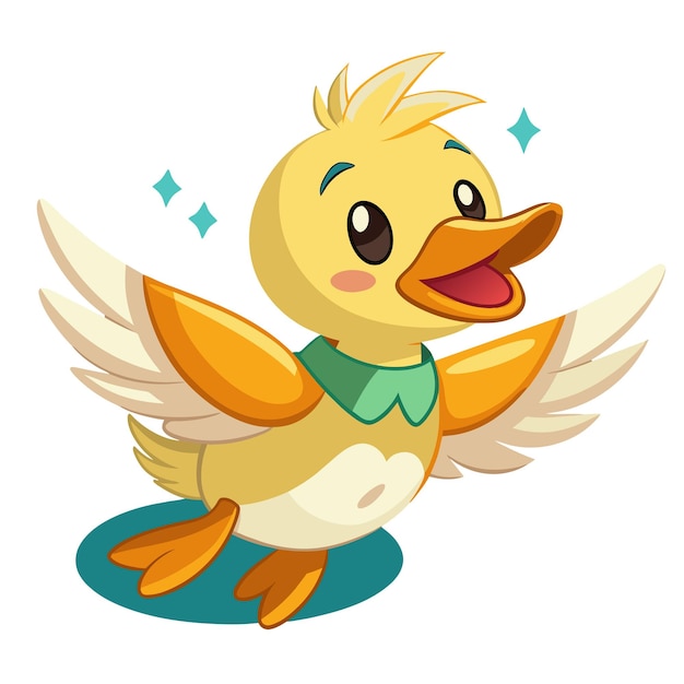 a duck with wings that has a duck on it