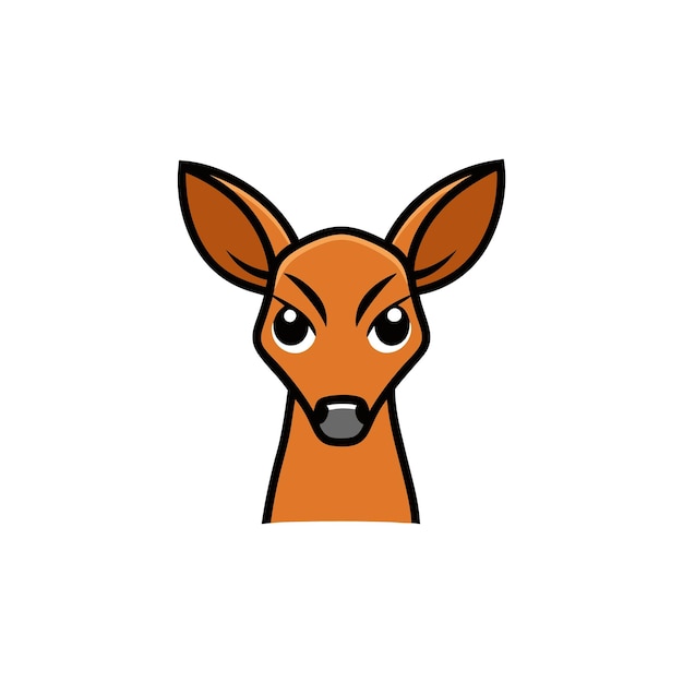 Duiker deer angry icon vector