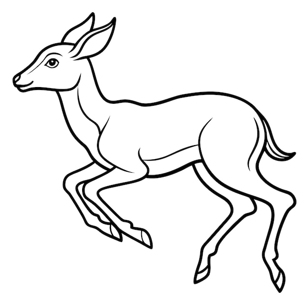 Duiker deer jumps icon vector