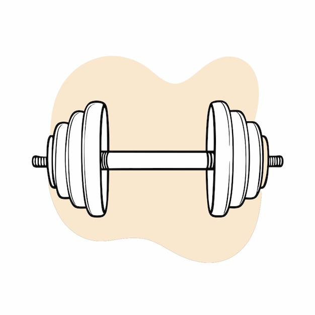 dumbbell or barbell icon isolated vector illustration line circuit