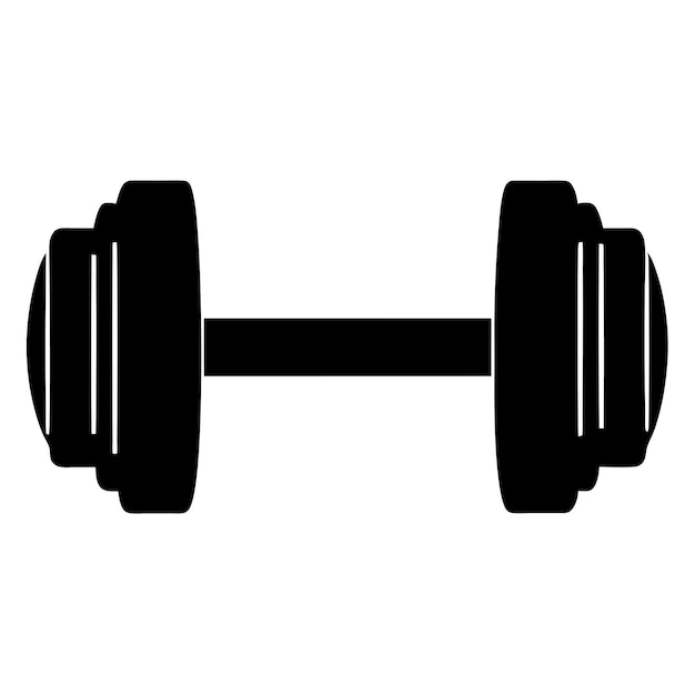 dumbbell silhouette vector illustration