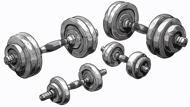 Dumbbell Sport Equipment Vector Illustration