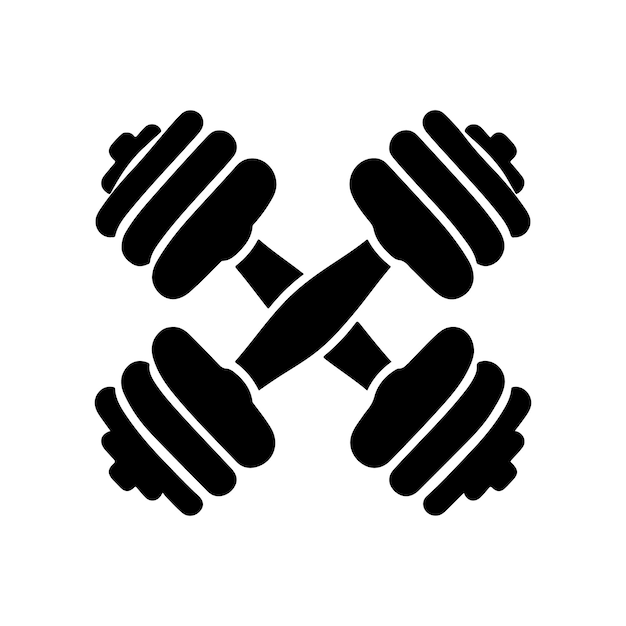 Vector dumbbells silhouette vector illustration