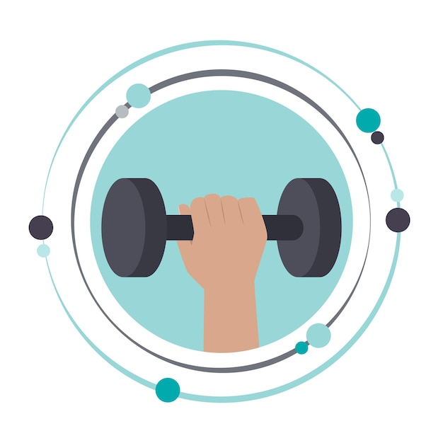 Dumbell weights fitness vector illustration graphic icon symbol