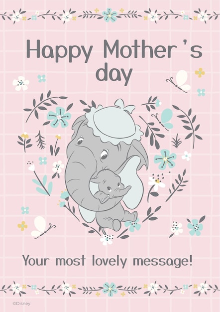 Dumbo Happy Mother's Day Card