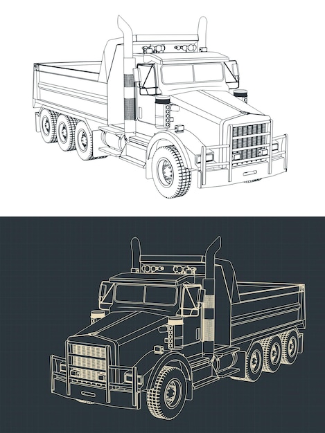 Dump truck drawings