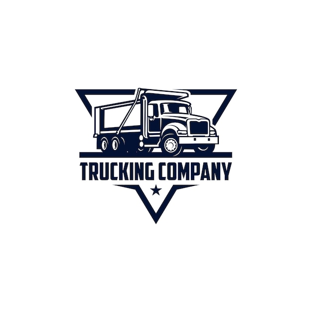 Dump truck logo vector isolated