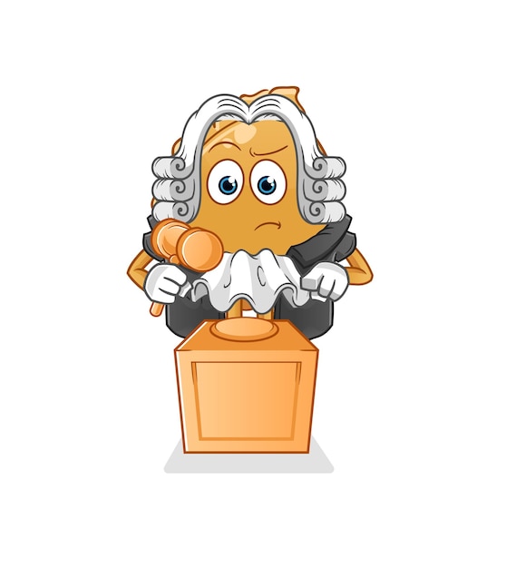 dumpling judge holds gavel. character vector