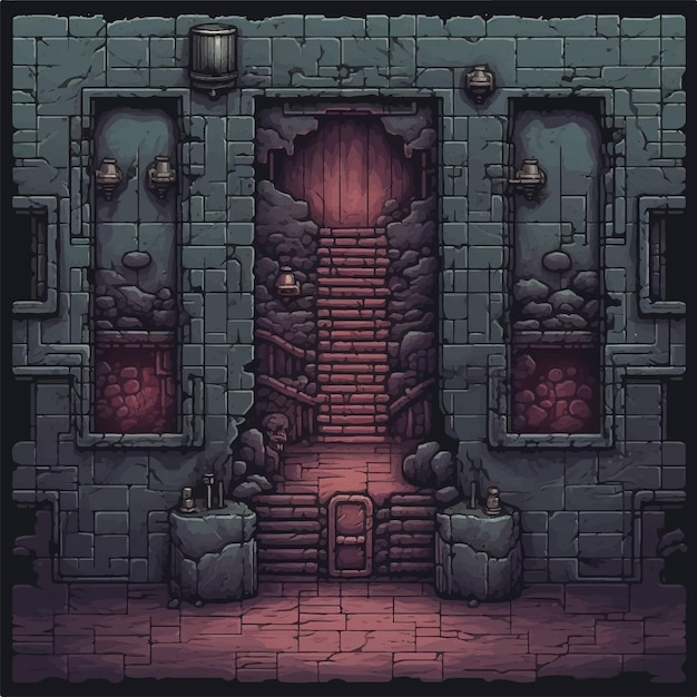 a dungeon map floor door game background