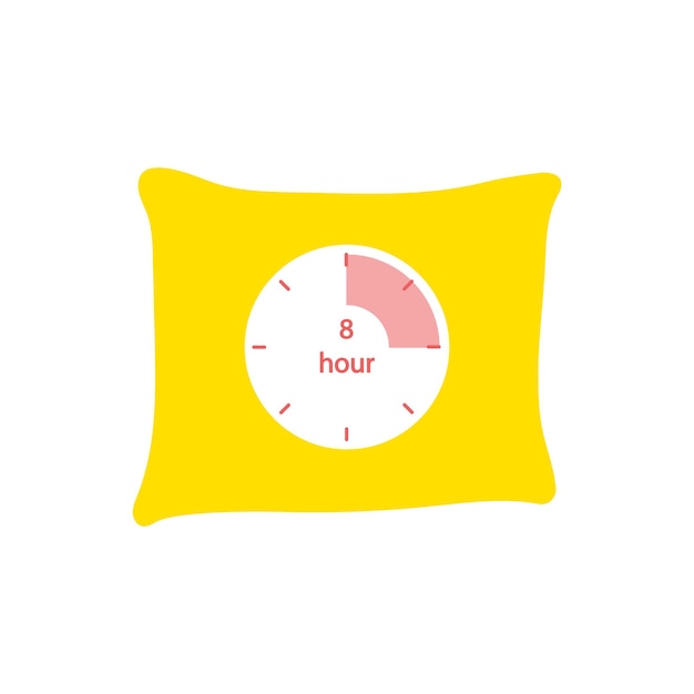 Duration of healthy sleep Vector illustration