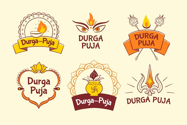 Durga puja badges collection