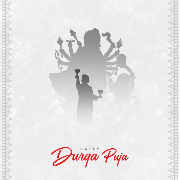 Vector durga puja creative social media post