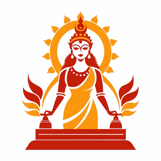 Vector durga puja vector design illustration free download