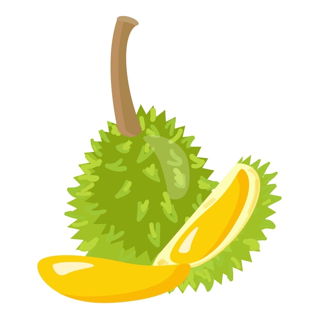 Durian fruit icon cartoon vector Sweet food Natural organic