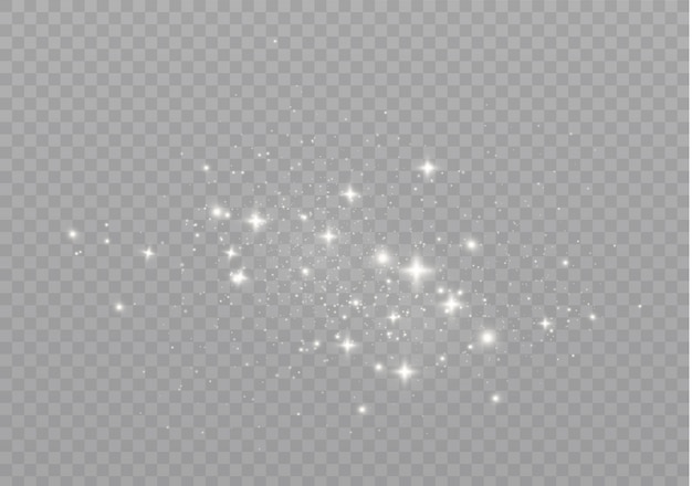 The dust sparks and golden stars shine with special light. Sparkling magical dust particles.