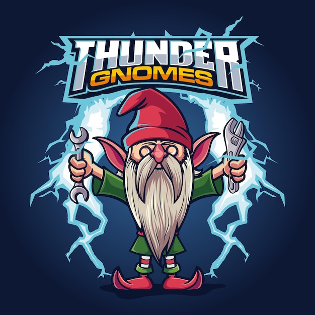 Dwarf Gnomes Mascot Characters Cartoon