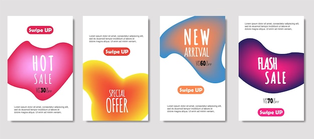 Dynamic abstract fluid mobile for sale banners Sale banner template design Mega sale special offer set design for flyer gift card Poster on wall coverbook banner social media