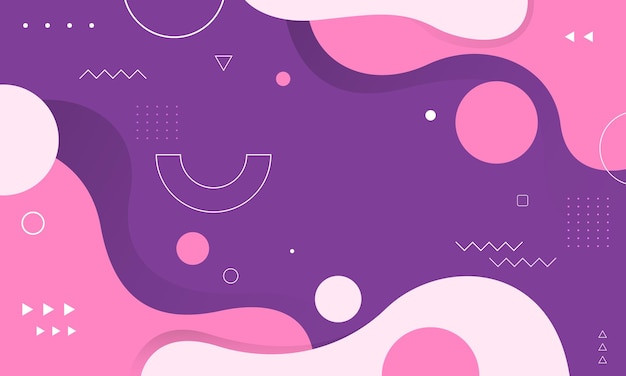 Dynamic abstract pink and purple color shapes background Vector illustration