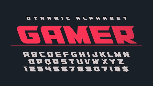 Dynamic alphabet design speed moving original characters