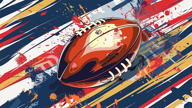 Dynamic American Football Design Vector Illustration