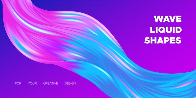 Dynamic background with abstract 3d wave shapes