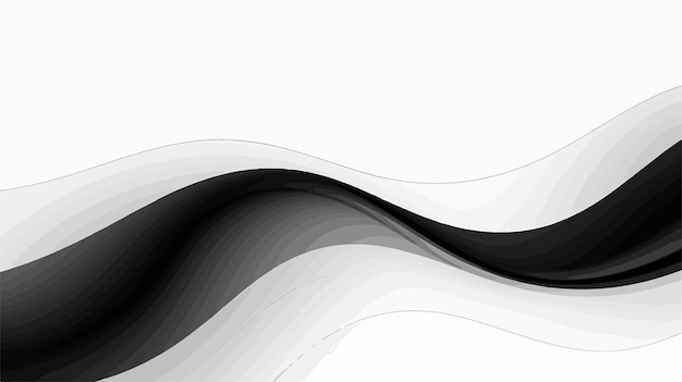 Vector dynamic black curve abstract background vector illustration