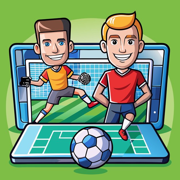 Dynamic Depiction of an Online Soccer Match Through Vibrant Icons