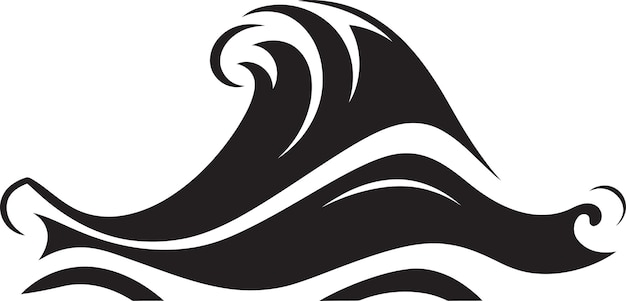 Dynamic Drift Water Wave Logo Vector Crest Cascade Minimalist Wave Emblem Design