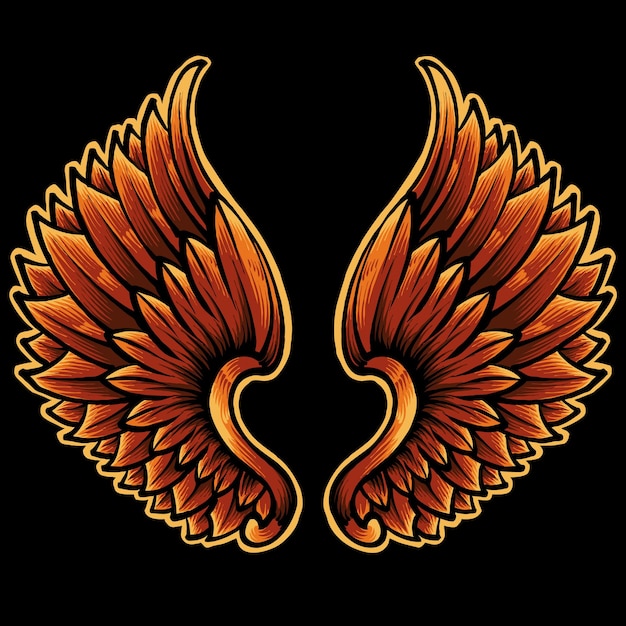 Dynamic Eagle Wings Vector Design