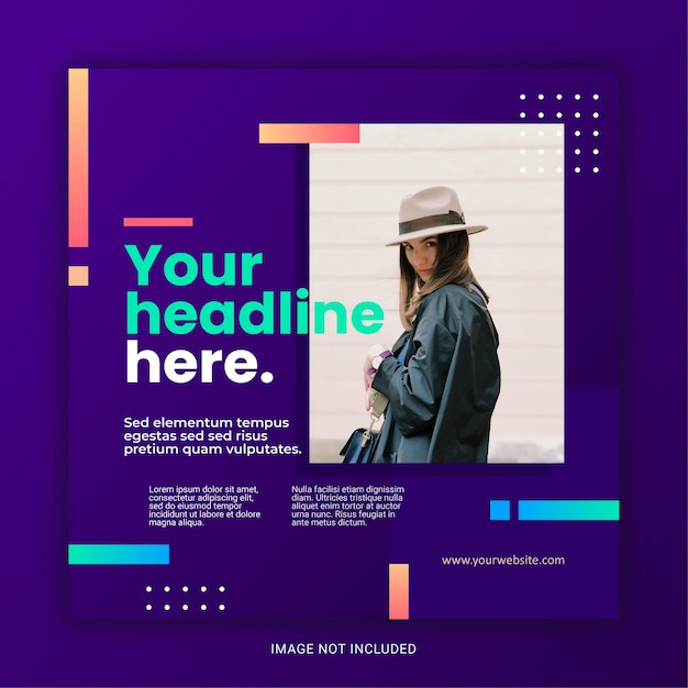 Dynamic elegant social media instagram post template