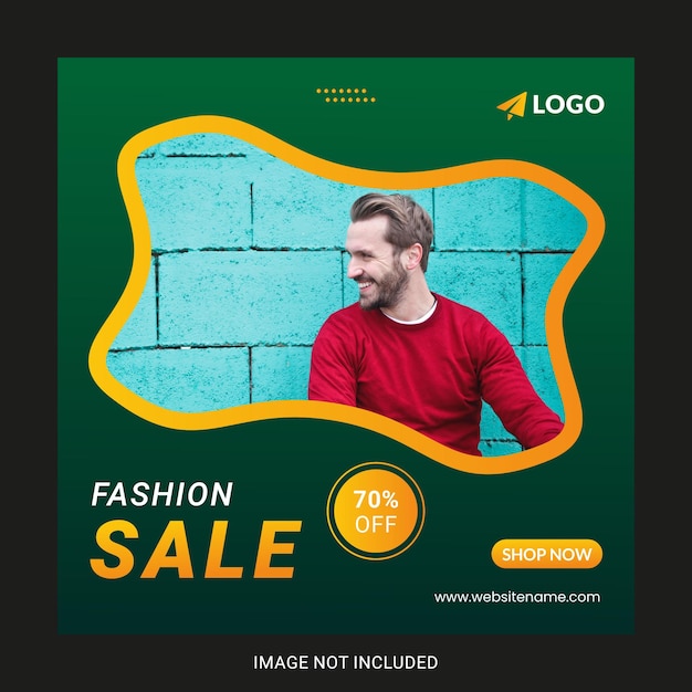 Vector dynamic fashion sale social media facebook banner post template