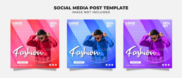 Dynamic Fashion Sale Social Media Instagram Post And Banner Template For Promotion