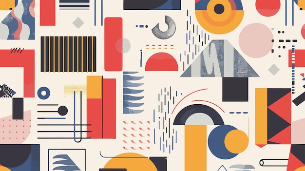 Dynamic Geometric Retro Line Pattern Design