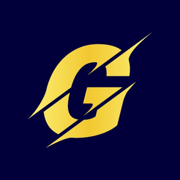 Dynamic Golden Letter G Logo Design