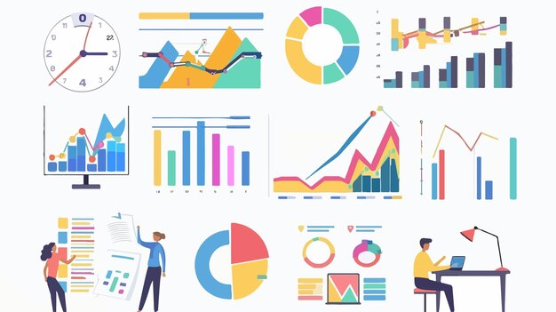 Dynamic Graphs and Charts Showing the Character of Business Activity