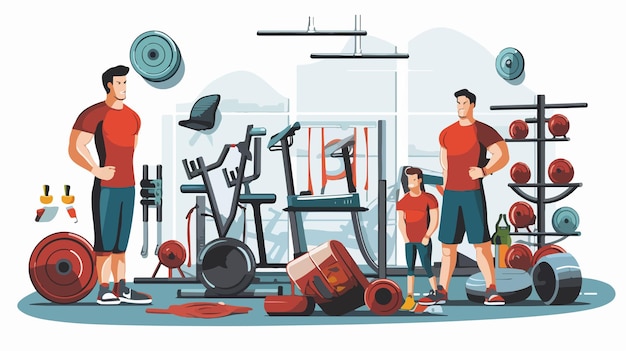 Dynamic Gym and Fitness Lifestyle Vector Graphic Design