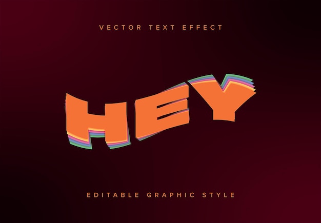 Vector dynamic layered bold text effect mockup