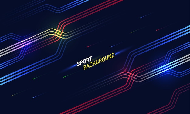 Dynamic line geometric colorful sports background