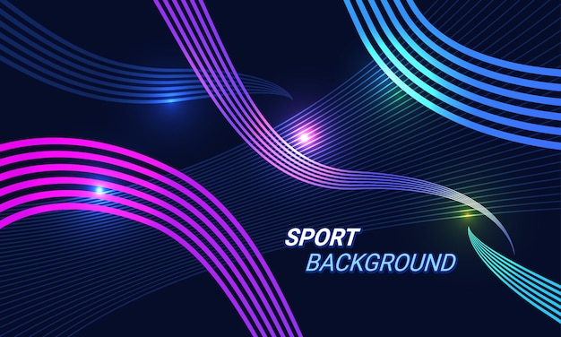 Dynamic motion abstract line sports background